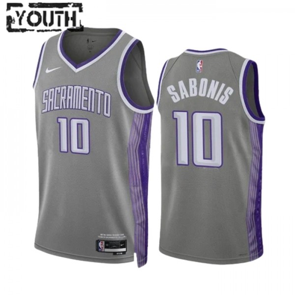 Sacramento Kings Trikot Domantas Sabonis 10 Nike 2022-23 City Edition Grau Swingman - Kinder